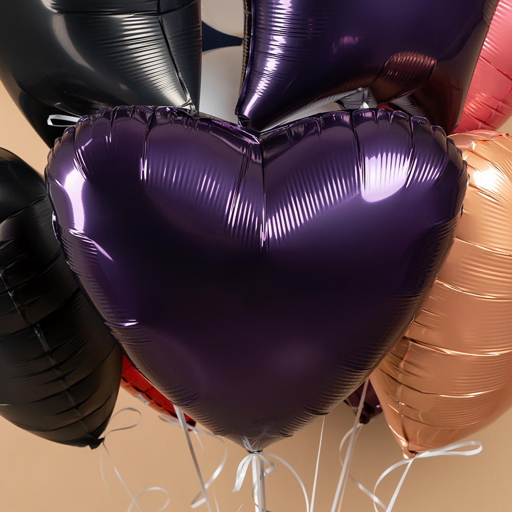Сердце 19" Темно-фиолетовый Agura