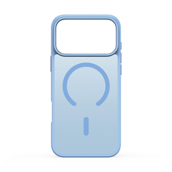 Прозрачный матовый чехол светло-синего цвета с MagSafe для iPhone 17 Pro, серия Yind Series (Open Ring Version) от Dux Ducis