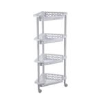 ЭТАЖЕРКА УГЛОВАЯ ТЕРЕЗА 4 ПОЛКИ 400Х270Х840 ММ (Светло-серый)