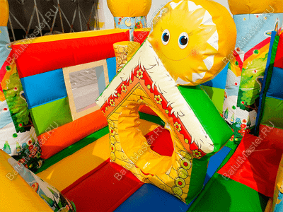 Надувной батут-горка "Русские сказки", 6x5x2.8 м