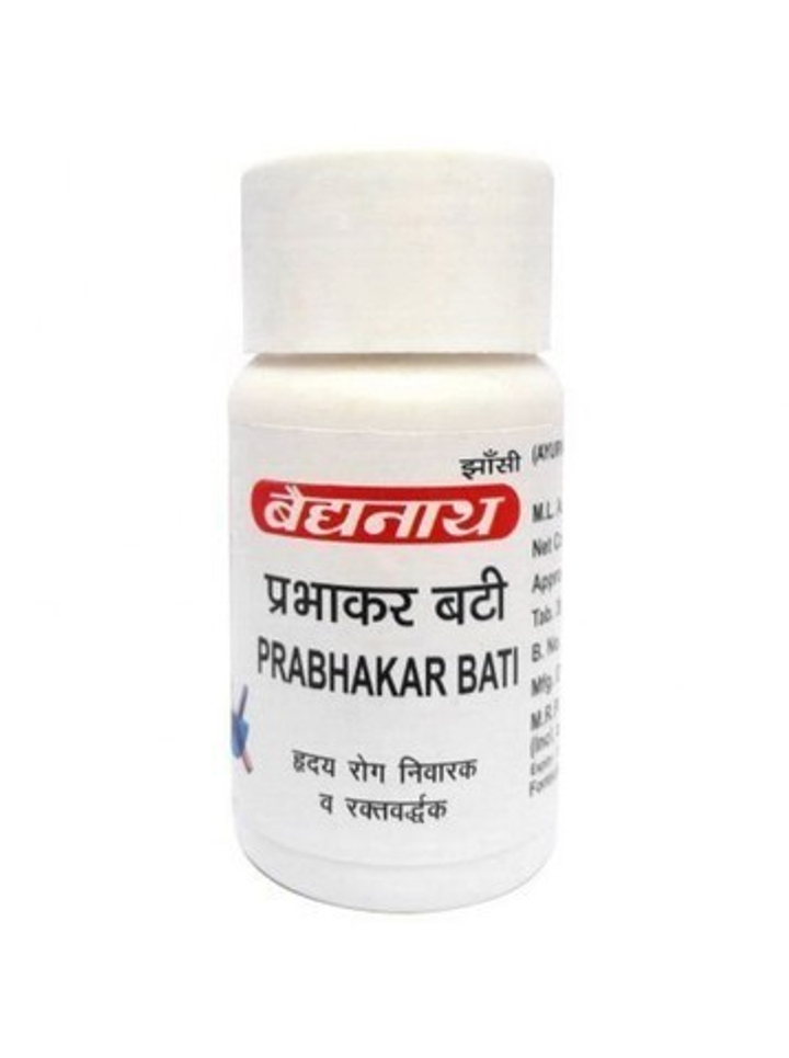 БАД Baidyanath Prabhakar Bati Кардиотоник нервная система 80 таб