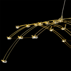 7058/45L HIGHTECH ODL25 289 Подвесной светильник нерж/сталь золото IP20 LED 3000K 220V WELKIN
