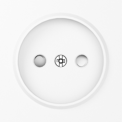 Накладка для розетки без заземления, со шторками 16A 250 В~, глянцевый белый, серия A07