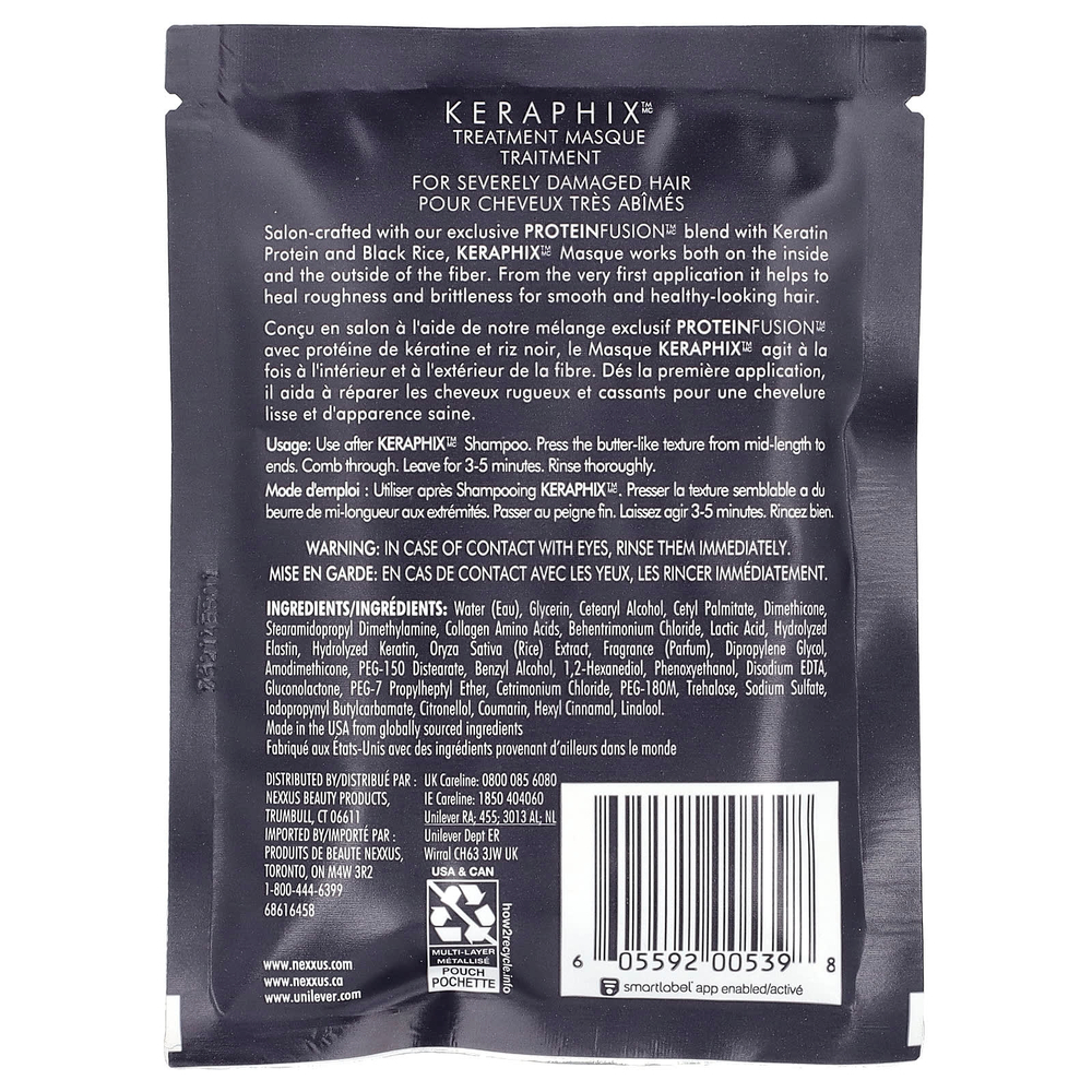 Nexxus, Keraphix ™ лечебная маска для волос, заживление повреждений, 43 г (1,5 унции)