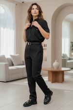 Комбинезон с прямыми брюками для парикмахера из легкой ткани