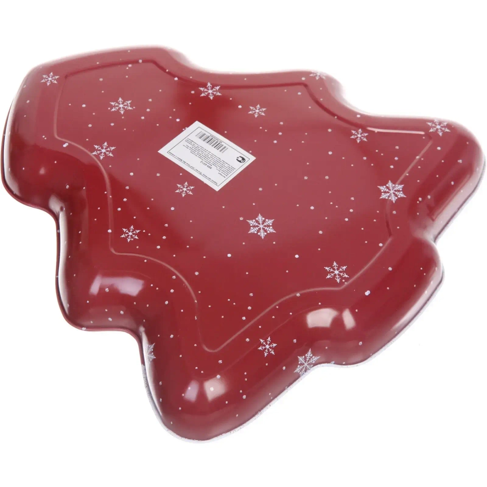 Поднос жестяной «Ёлочка» 25,8*15см Дед Мороз с оленем