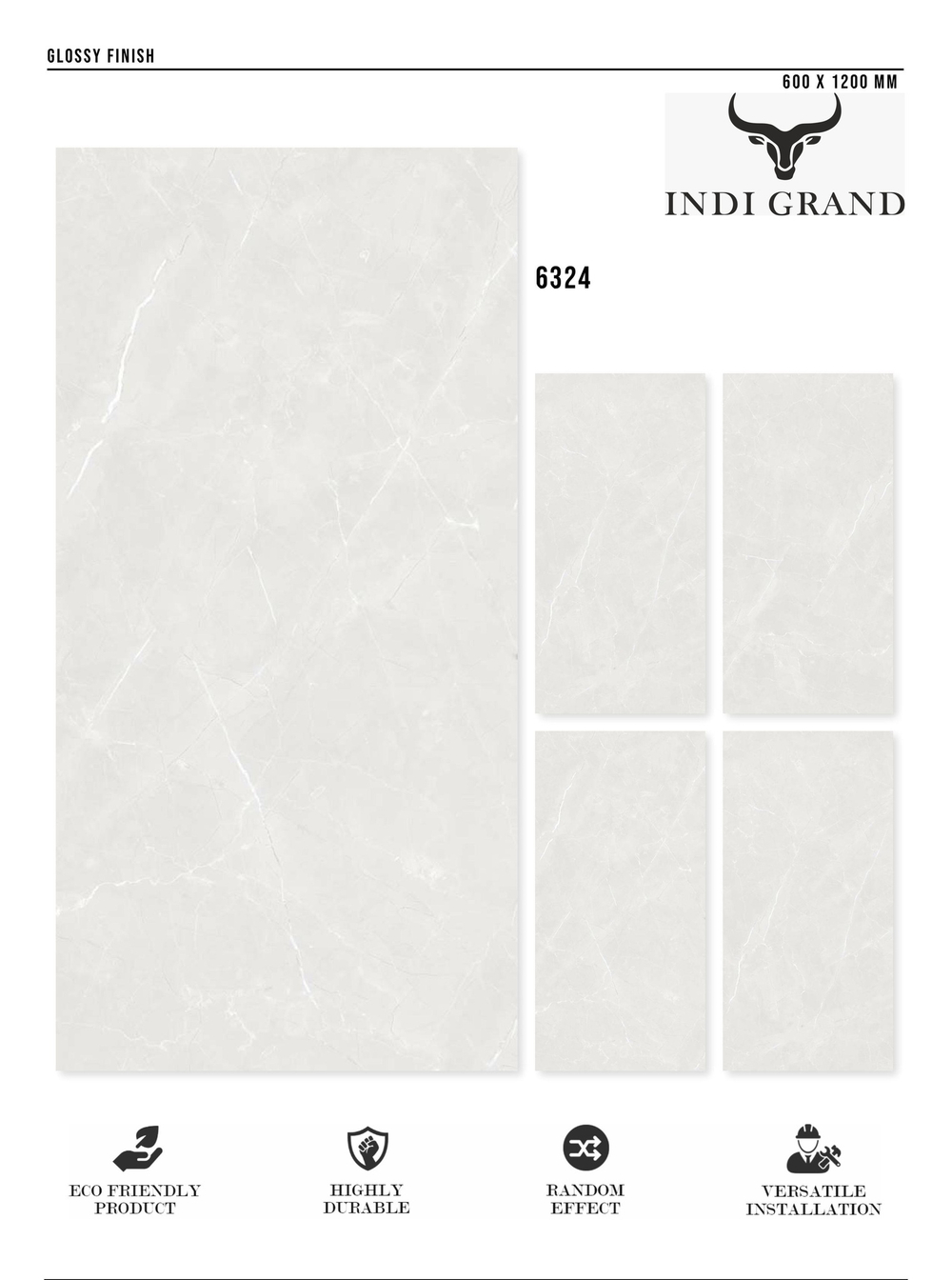 Керамогранит glossy №4 , 60х120, 6324