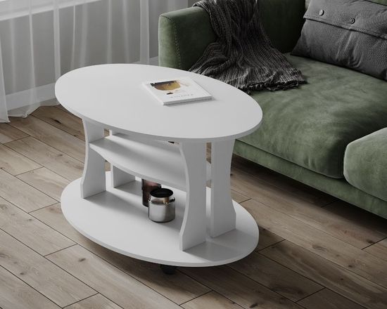 Стол журнальный КОНСУЛ-1  белый