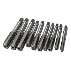 Набор метчиков метрический 10пр.(М6х1, М7х1, М8х1/1.25, М10х1/1.25/1.5, М12х1.25/1.5/1.75),в блистере RockForce##Rock FORCE RF-C010-1T