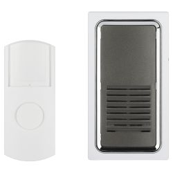 Звонок дверной ЭРА C96 беспроводной от сети белый с черным 6 мелодий