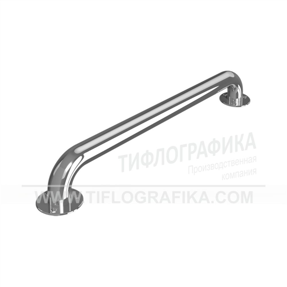 Поручень опорный пристенный прямой, нерж. сталь, 700x120 мм, D38 мм