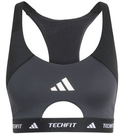 Теннисный бюстгальтер Adidas Techfit Workout Color Block Medium Support - black/carbon