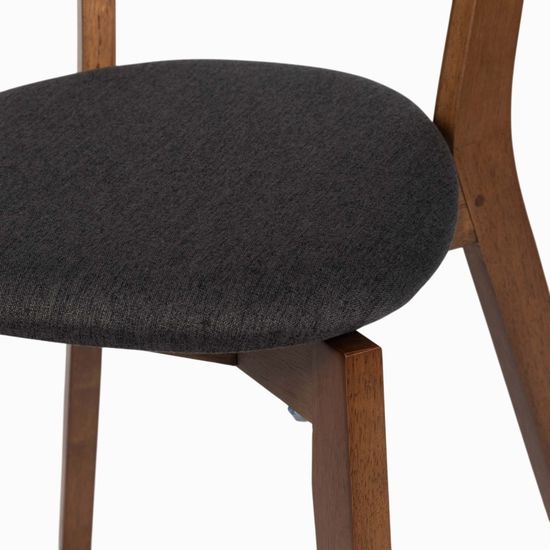 Стул Naida деревянный и черная ткань 