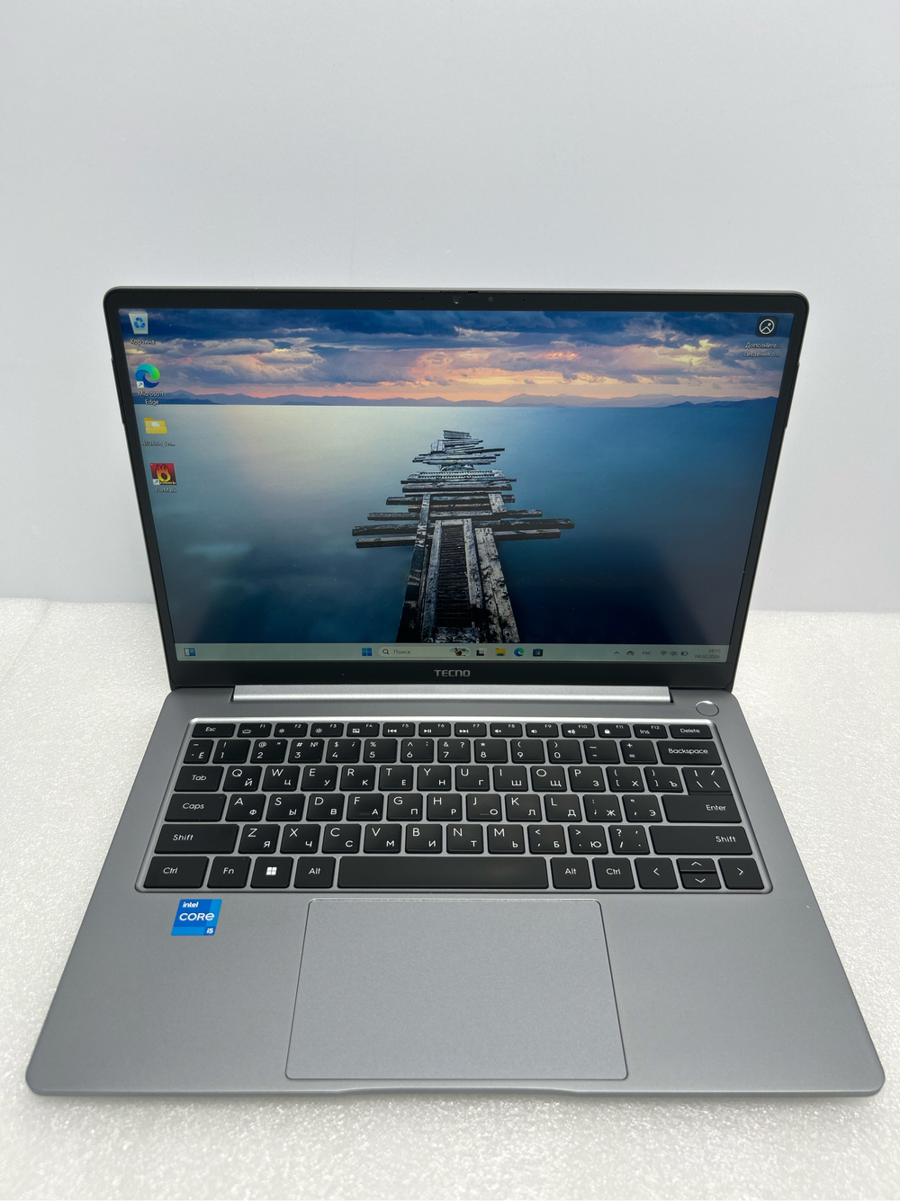 Ноутбук Tecno MegaBook T14TA 14"/Intel Core i5-1155G7/RAM 16GB/SSD 512GB/Intel Iris Xe graphics/1920x1080/IPS/Windows 11/Подсветка - кл:LED/Cерый космос. Состояние: Уценка/небольшой след. на матрице от клавиатуры