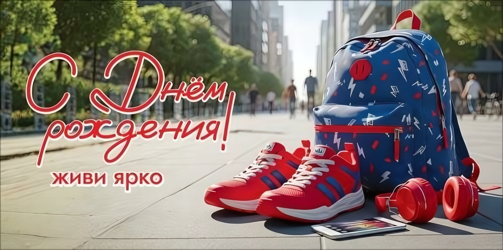 Конверт для денег "С Днём рождения! Живи ярко" 5.0002374