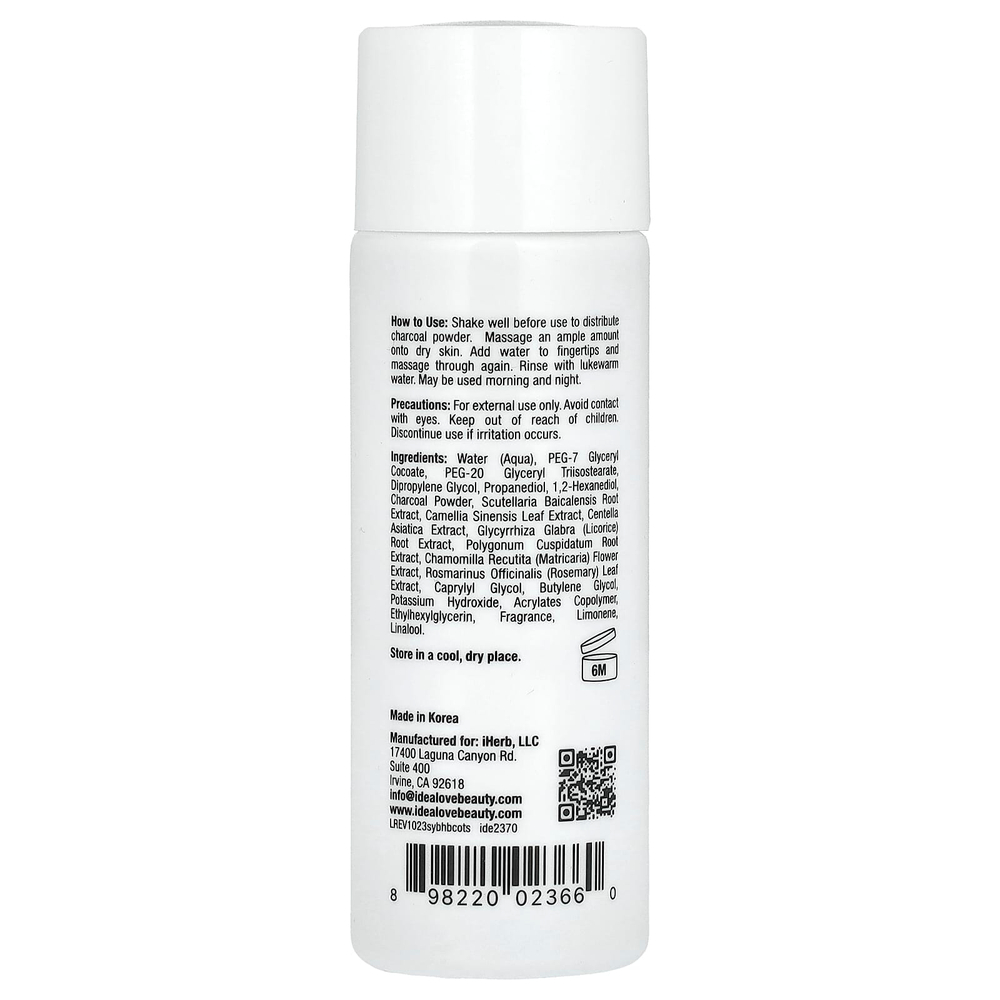 Idealove, очищающее масло с древесным углем для восстановления баланса кожи, пробник, 38 мл (1,28 жидк. унции)