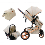 Детская коляска Luxmom 518 3в1 (серо-зеленый)