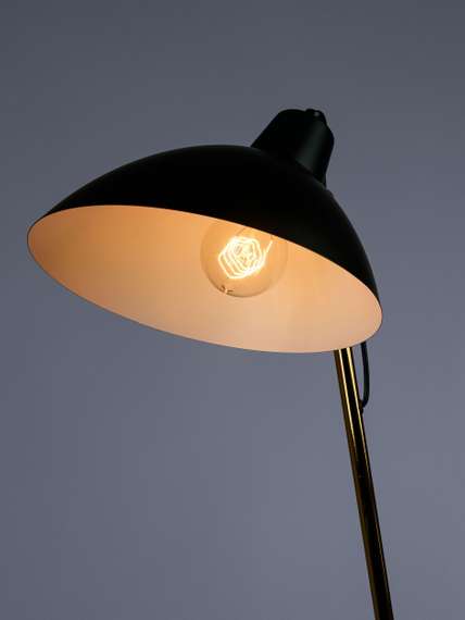 Торшер Looker 147 см, золото, черный абажур