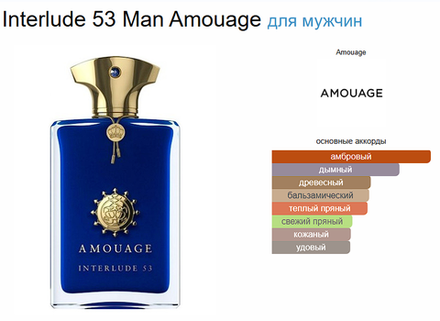 Amouage Interlude 53 Man 100ml (Коробка парфюма без слюды, парфюм новый, распаковка для фото)