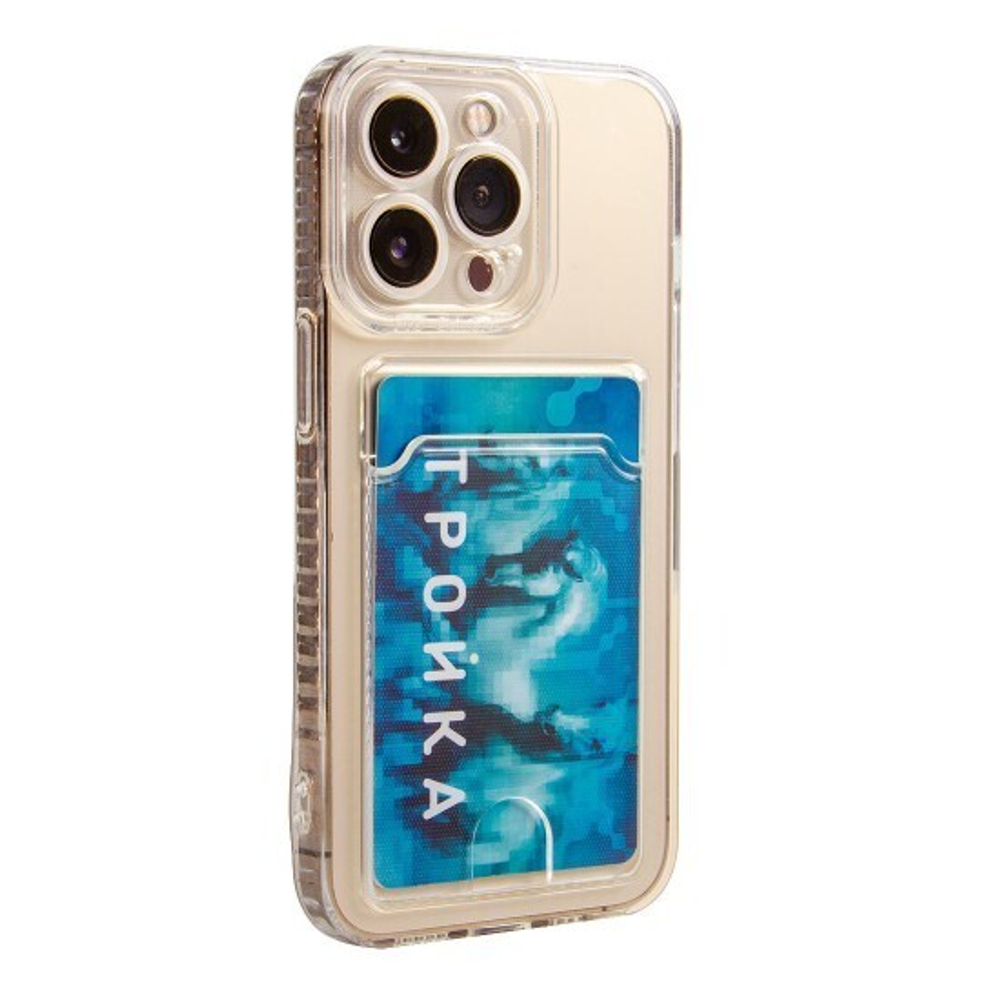 Силиконовый чехол для iPhone 12 Pro с карманом для карт, 013019 CM