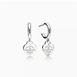 Серьги-кольца из серебра 925, Tiffany💝