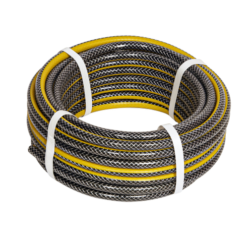 66-3-612 Шланг поливочный "КОБРА" ПВХ армированный, мягкий, 3-х слойный, серый, 2,2мм, D 1/2",25м