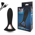 Черная анальная пробка 13,7см с широким основанием Bior Toys Sex Expert SEM-55212
