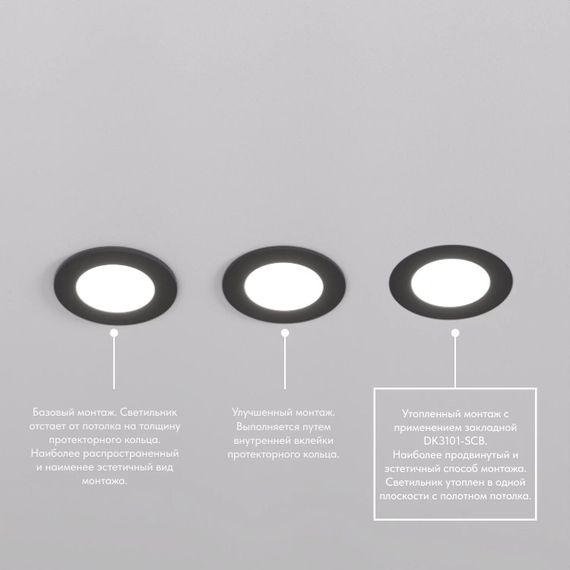 Основание для встраиваемого светильника Denkirs для DK3101 DK3101-SCB