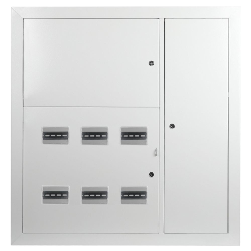 Корпус металлический встраиваемый ЭРА SIMPLE ЩЭ-6 (1000х960х140) 6 квартирный IP31 УХЛ3 серый | Щиты этажные металлические