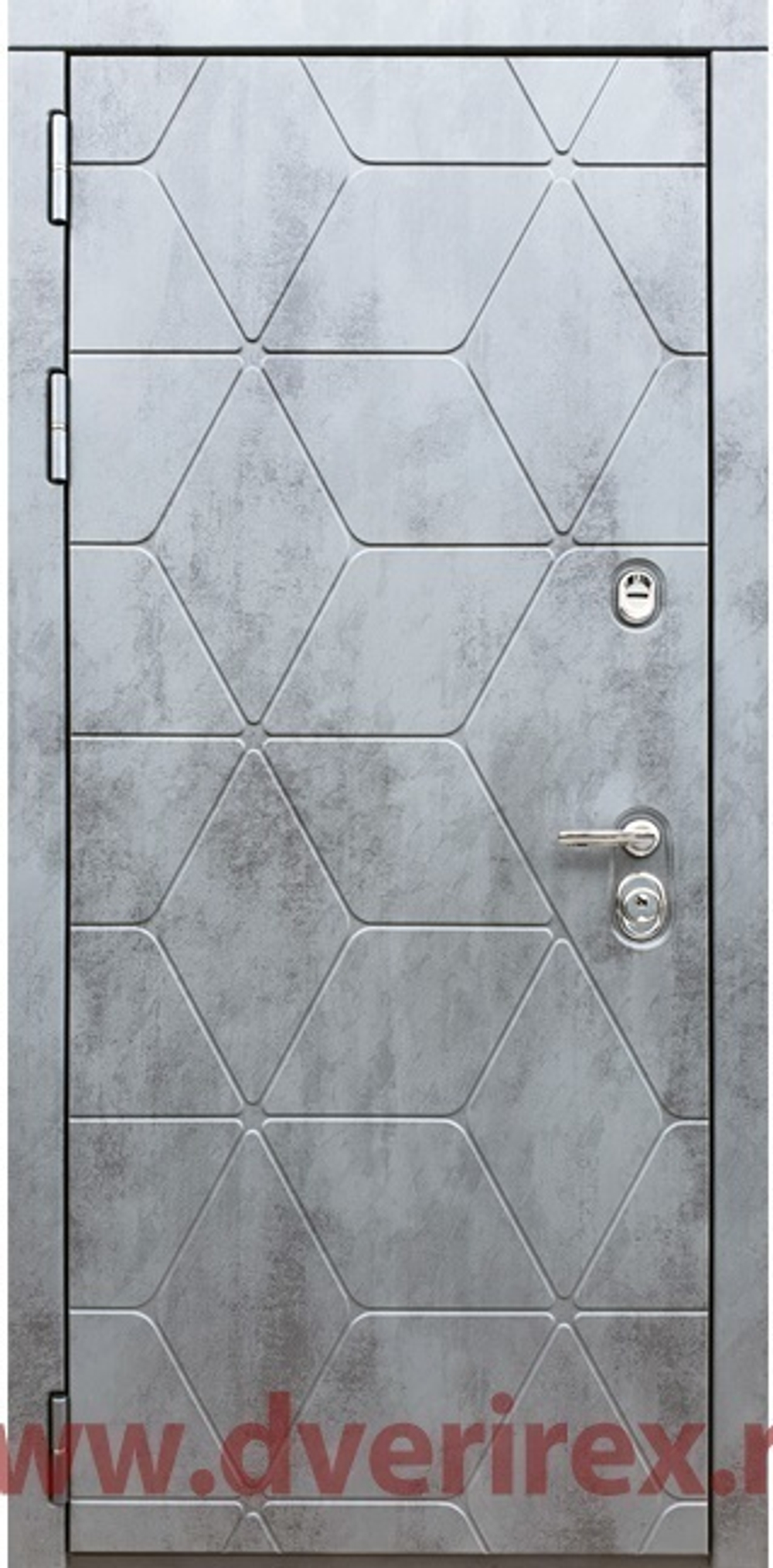 Входная металлическая дверь Рекс 28 Бетон темный / ФЛ-243 Силк сноу (белый, матовый без текстуры)