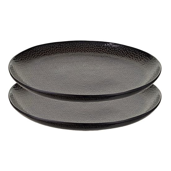 Набор тарелок dots, D21 см, черные, 2 шт.