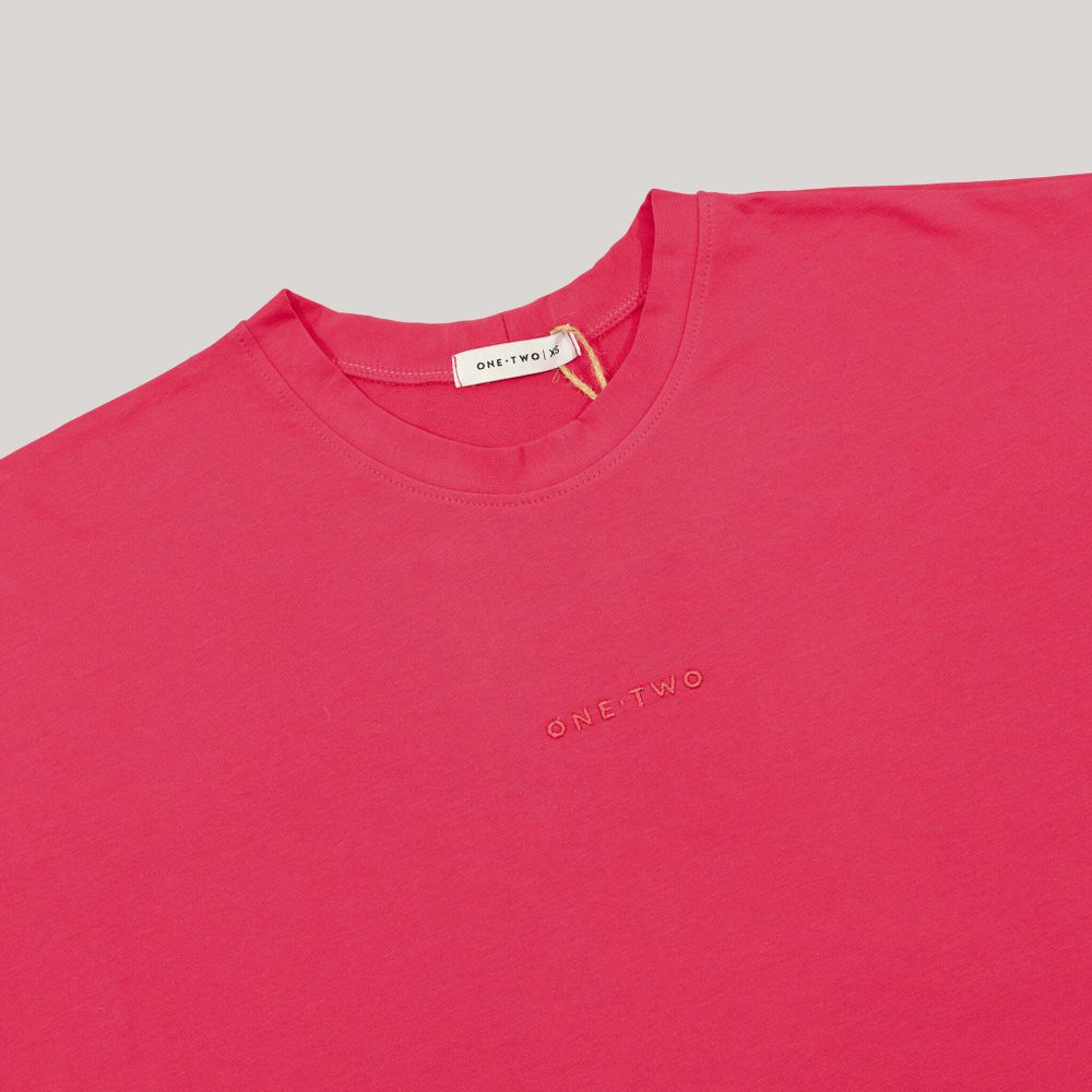 Футболка One Two Logo Bright Rose