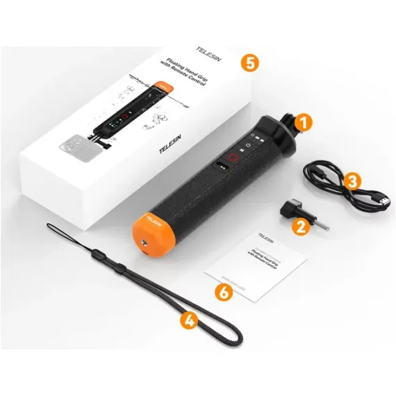 Ручка поплавок Telesin с кнопками управления для экшн-камеры GoPro 13/12/11/10/9