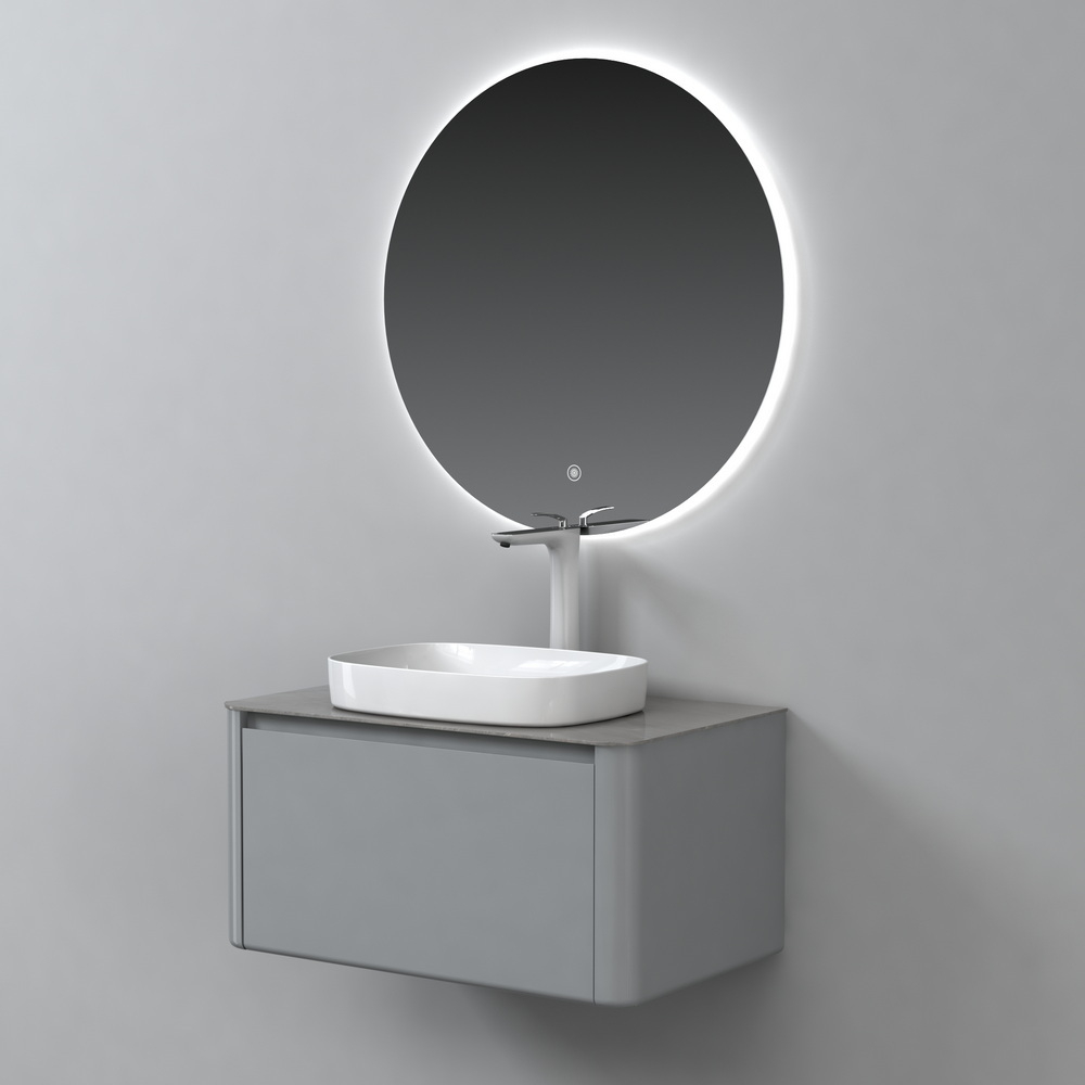 Тумба с раковиной Black&White Universe 80 см U915.800 glossy light grey