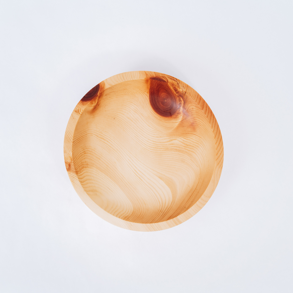 Деревянная тарелка-чаша Art of Siberia из сибирского кедра, 22 см. T32