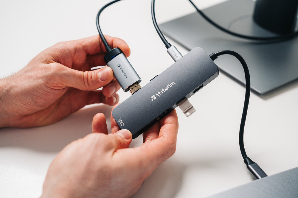Многопортовый разветвитель Verbatim USB-C Pro CMH-08 на 8 портов