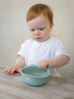 Набор посуды для детей - миска и ложка Мишка, Mint