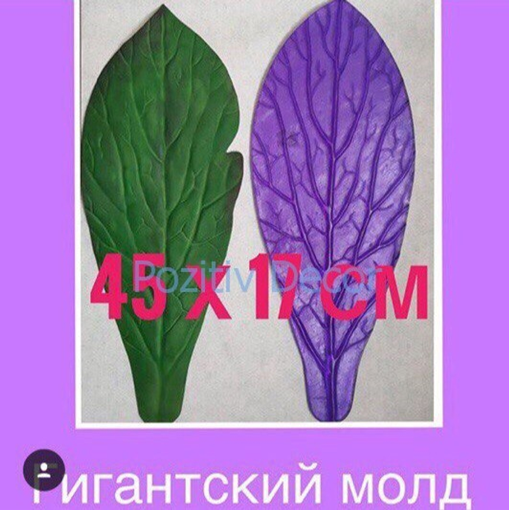 Молд листа пиона