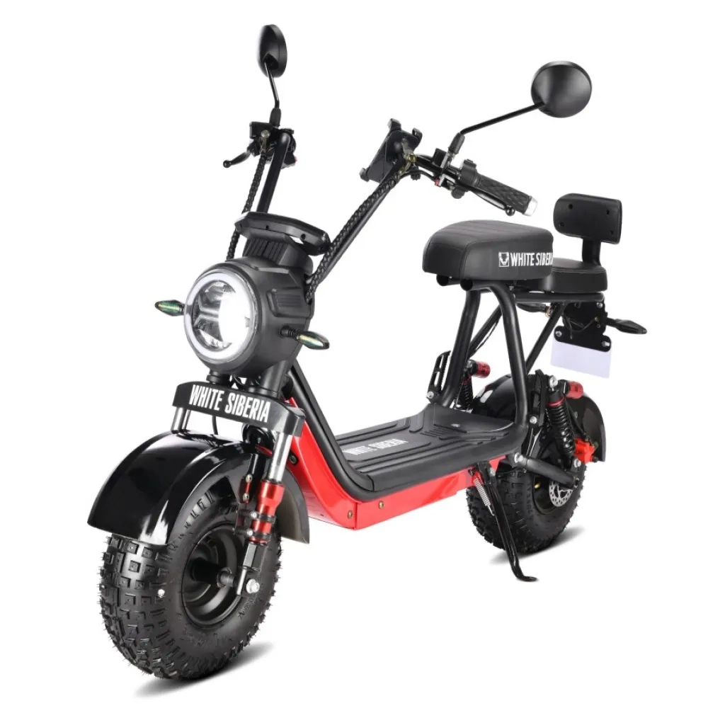 Электроскутер CityCoco WHITE SIBERIA MINI R 2.0 1200W (2022) BLACK