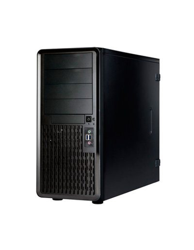Midi Tower InWin PE689 Black 650W B65E 80plus Bronze USB3.0*2+A(HD)+front fan 120mm*1+rear fan 120mm*1+ 2*2SATA+1*1SATA / holes for SL20” RACKMOUNT