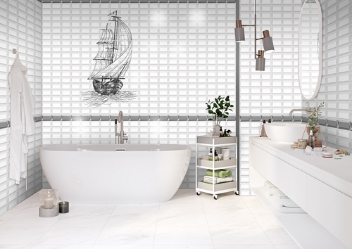 Панель ПВХ фотопечать Белый парус фон 2700х250мм