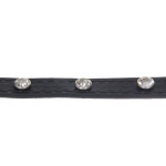 Ошейник для собак и кошек со стразами «На стиле», цвет черный, 1см, размер S, 28*30см (лейбл)