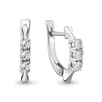 940062 Серьги из Золота с бриллиантами из коллекции "Дежавю"