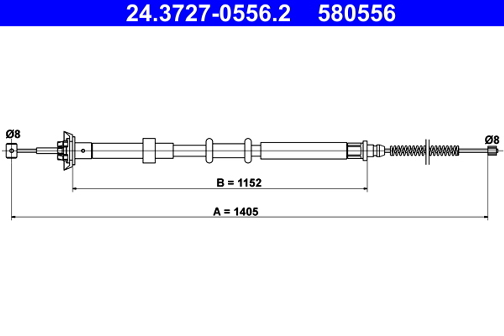 ATE - 24372705562-ATE - Cable Pull, parking brake