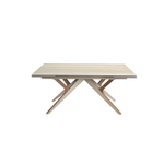 Раздвижной обеденный стол 1155 из керамики, стали и шпона ореха