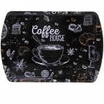 Поднос жестяной «Coffee time» 20*14см, черный
