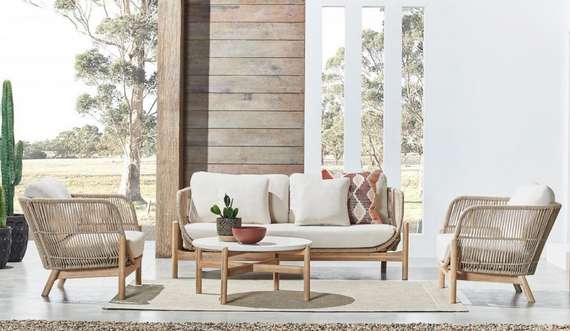 Двухместный плетеный диван Talara из массива акации