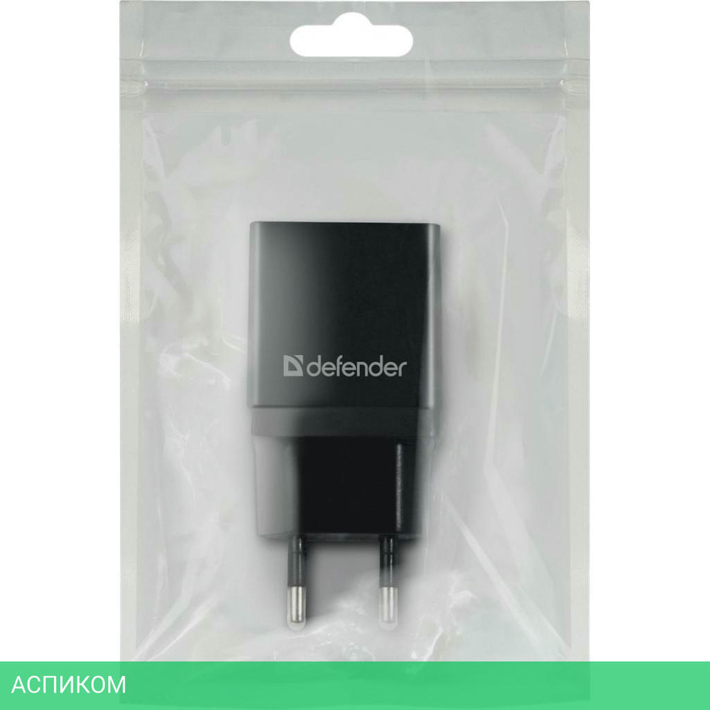 Сетевое зарядное устройство Defender EPA-10 Black (83572)