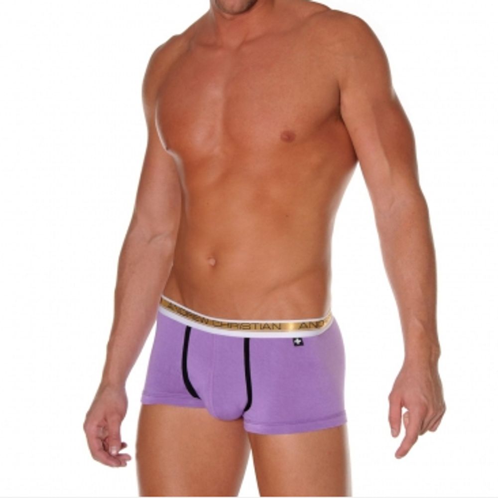 Мужские трусы боксеры фиолетовые Andrew Christian Slim Focus Boxer Purple 5071