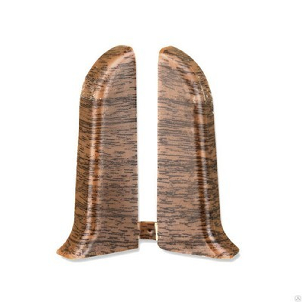 Заглушки (пара) к плинтусу "Идеал-М" Орех